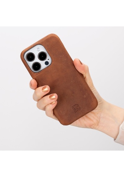 Bouletta Apple Uyumlu iPhone 15 Pro Deri Arka Kapak F360 G2