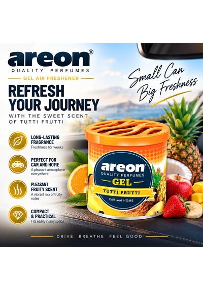 Areon Gel Can Tutti Frutti Araç Bardaklık Kokusu