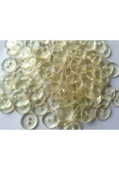 50 Adet Şeffaf Düğme 15mm