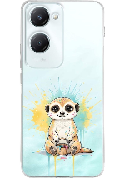 Vivo Y18 İle Uyumlu Splash Mirket Tasarımlı Şeffaf Silikon Kılıf Şeffaf