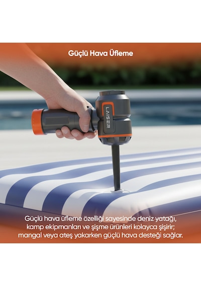 Laiser Vt-120 5-in-1 Kablosuz Araç Süpürgesi: 20.000 Pa Güç & Değiştirilebilir 2 Bataryalı Powerbank Ve Led Işık Özellikli 20000 Pa