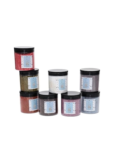 Oud Vanilya Kokulu Yaratıcı İnci Tozu Mum 30 Adet Fitil İle Birlikte -250 Gr Çok Renkli