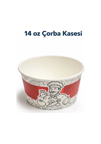 14 Oz Karton Çorba Kasesi Kapaklı 25 Adet