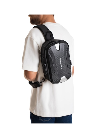 Newish Polo Erkek Şifreli Kilitli Su Geçirmez Sling Bag 404 Çapraz Omuz Ve Sırt Çantası - New404 Gri