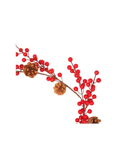 Ayrex Yılbaşı Lüks Dekor Süsleri Lüks Kokina Garland 150cm Kokina Kozalaklı Berry Şerit Süsler Genel