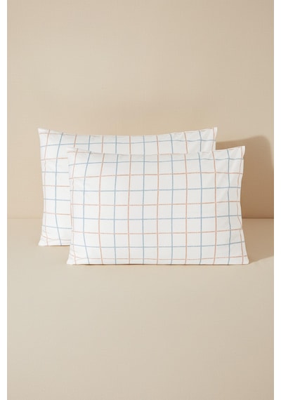 Mix & Match Vero %100 Pamuk 2 Li Yastık Kılıfı Seti 50x 70cm Beyaz