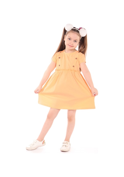 Toontoy Kız Çocuk Elbise Somon