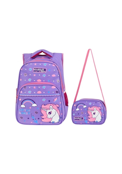 Waddell Kız Çocuk Mor Unicorn İlkokul Sırt Çantası ve Beslenme