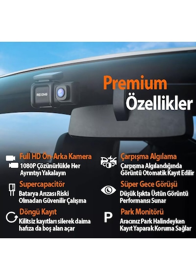 Dt2 Fhd 1080p Araç Kamerası + 32gb Sd Kart