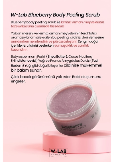 W-Lab Cosmetics Blueberry Body Peeling Scrub 250 Ml
