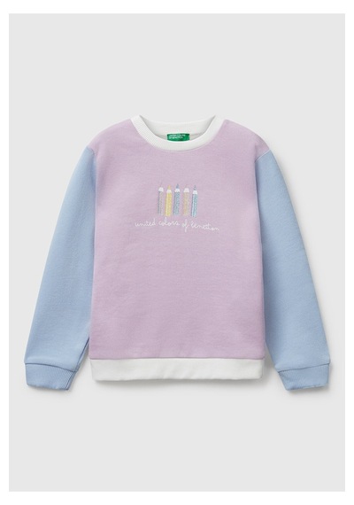 Benetton Kız Bebek Lila Sweatshırt Lila