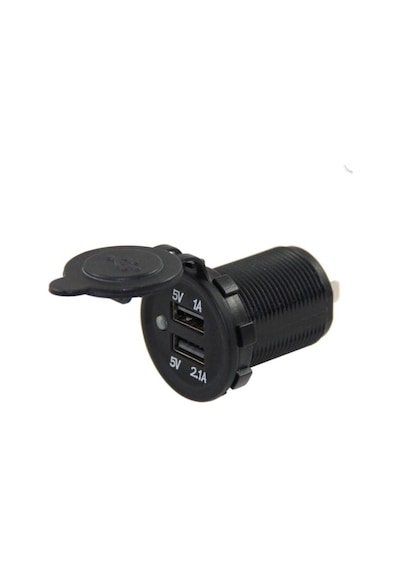 Usb Şarj Soketi Unıversal Hızlı Şarj Çift Usb 5V 2.1 A 8V-32V --