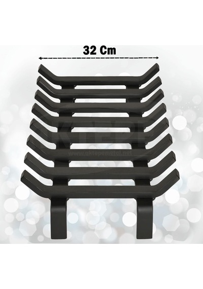 Aktepe Group 48 Cm X 32 Cm 8 Çubuklu Ekstra Şömine Izgarası Dar Gözlü Izgara