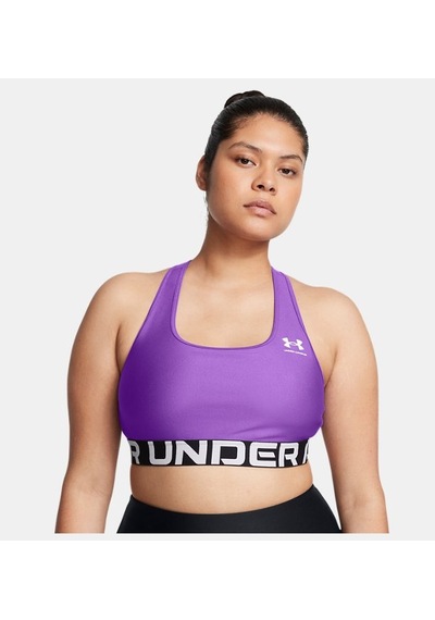 Under Armour - Kadın Ua Hg Mid Branded Spor Sütyeni 1383544-525 Lavish White