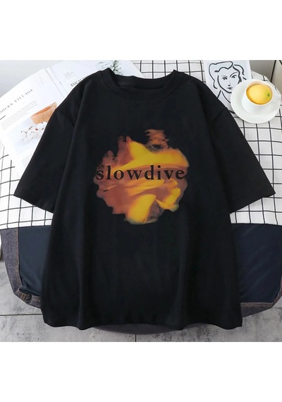 Startmore Beyaz Sadece Bir Gün İçin Albümü Slowdive Baskı Rock Grubu Souvlaki Albümü Grafik Grunge Mo Siyah