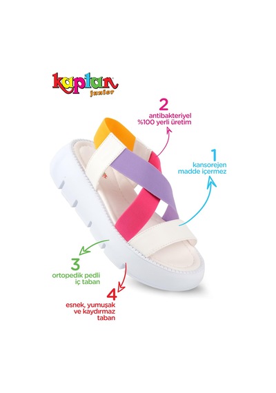 Kaptan Junior Kız Çocuk Ortopedik Ayakkabı Sandalet Poyk 505 001