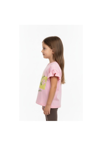 Toontoy Kids Toontoy Kız Çocuk Baskılı Bisiklet Yaka Kolu Fırfırlı Tişört 25008 Pembe Toontoy Kids Toontoy Kız Çocuk Baskılı Bisiklet Yaka Kolu Fırfırlı Tişört 25008 Pembe
