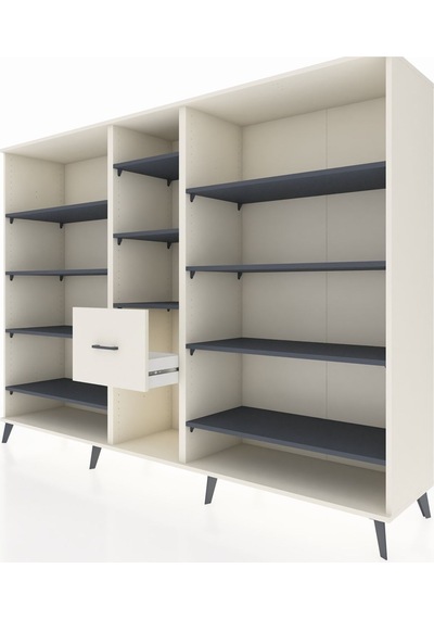 Hyperion Dolap 11 Raflı 3 Çekmeceli 220x44x163 Aytaşı-antrasit/a Aytaşı-antrasit/aytaşı Hyperion Dolap 11 Raflı 3 Çekmeceli 220x44x163 Aytaşı-antrasit/a Aytaşı-antrasit/aytaşı