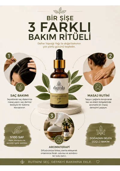 Biodamla Natural Defne Yaprağı Yağı 10 Ml