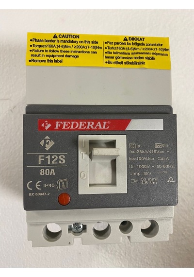 Federal F12S 80A Kompakt Şalter Sabit