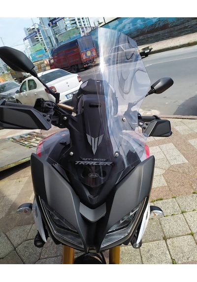 18-20 Yamaha Tracer 900 / GT Uzun Ön Cam Zeus Açık Füme 54cm 4mm Acik Füme