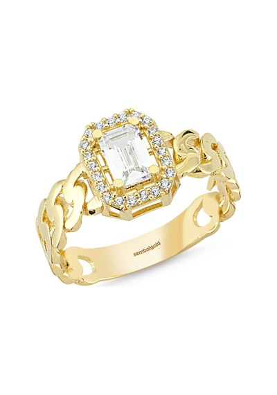 Altın Baget Yüzük Gold Burgu Tasarım 0,60 Karat 416290745