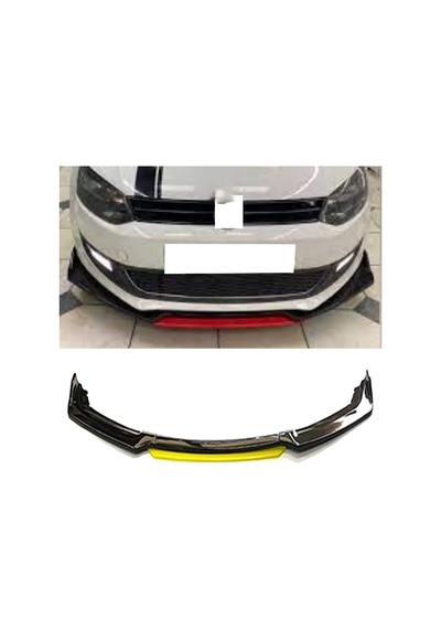Vw Polo Mk5 Sarı Renkli Ön Lip 4 Prç P.siyah Abs