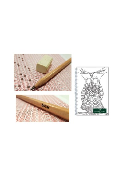Faber-castell Natural Ösym Kurşun Kalemi 40"lı 2,5 B Faber-castell 100 Yp Çizgili Defter A4 1 Adet