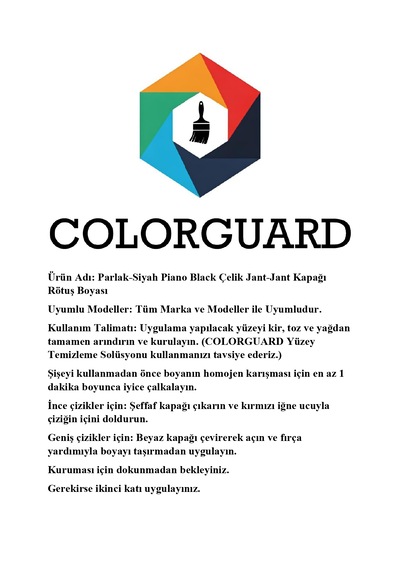 Parlak Siyah-piano Black Çelik Jant-jant Kapağı İğneli Ve Fırçalı 2 Si 1 Arada Özel Tasarım Şişe Rötuş Boyası