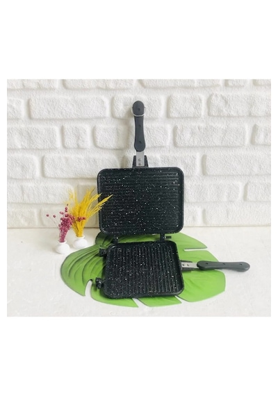 Leony Döküm Granit Ocak Üstü El Tost Makinesi 25 x 18 CM