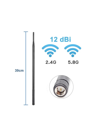 12Dbi 39Cm Anten Sma Erkek 2.4Ghz 5.8Ghz Dual Band Rf Gsm Wifi 12Dbi 39Cm Anten Sma Erkek 2.4Ghz 5.8Ghz Dual Band Rf Gsm Wifi