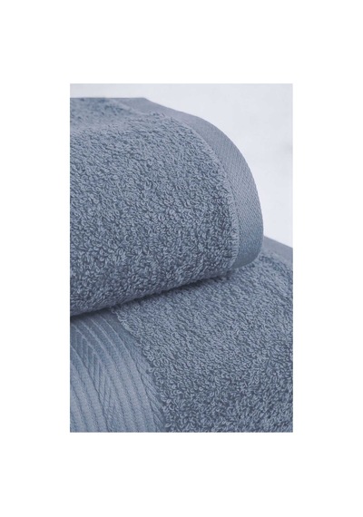 2 Parça Battal Lüks Premium Banyo Spa Havlu Takımı 90x170 Cm İndigo İndigo