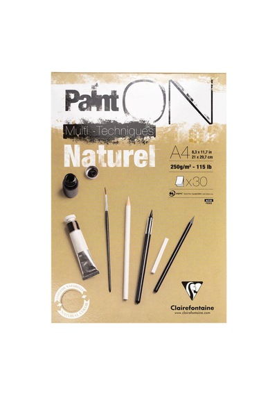 Clairefontaine Paint-on Naturel A4 250 Gr 30 Yp Kr Tk Kısa Kn Yp-4 Lü
