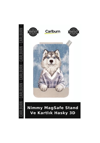 Nimmy Magsafe Stand Ve Kartlık Hasky 3d Manyetik Cüzdan Destek Standı Taşınabilir Stant