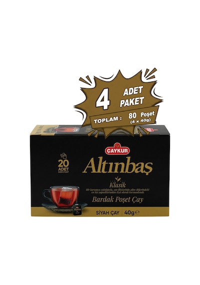 Altınbaş Çayı Süzen Poşet Çay Sade 2gr 20 Adet Dörtlü Paket
