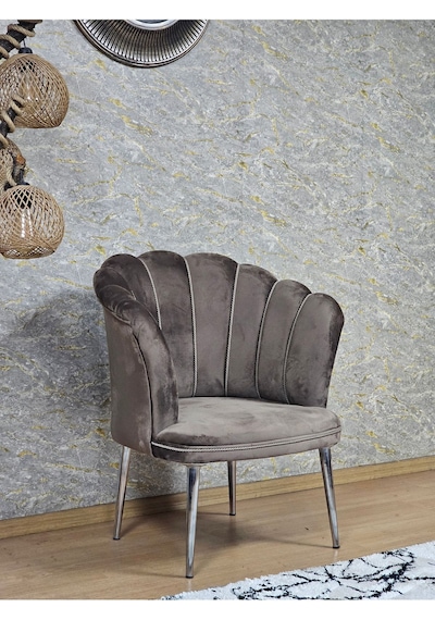 Tekli Papatya Çay Seti Koltuk Krom Sivriltme Ayak, Balkon, Salon, 001