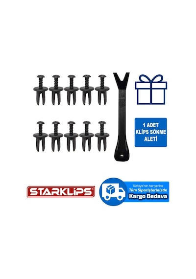 Klips Marsbiyel Bagaj 10Mm 82426359 Fiat Alfa Mercedes S W202 C12 64384435