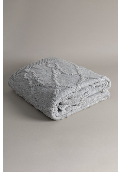 Espuma De Mar Gri Çift Kişilik Battaniye 200x220 37130 Gri
