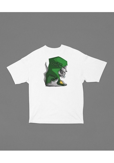 Doctor Doomsday Karakter Baskılı Unisex Oversize Marvel Tişört Beyaz