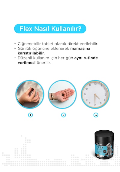 Cutepet Flex Kedi Eklem Ve Kemik Sağlığı Tableti 60 Adet Glukozamin Kondroitin Msm Destekli