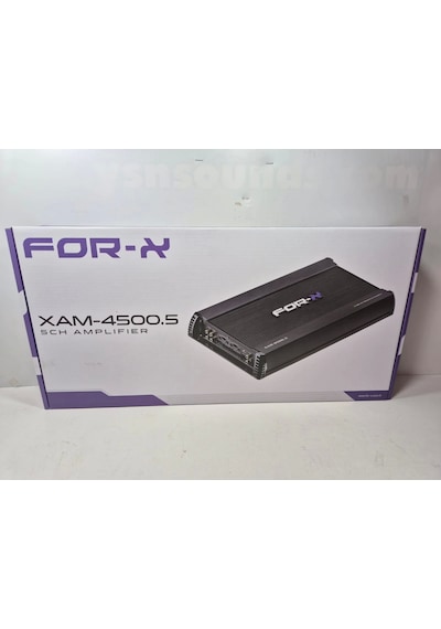 For-x 5 Kanal Amfi - For-x Xam-4500.5 - 80rms X 4 + 300rms - Bass Kontrollü 5 Kanal Oto Anfi