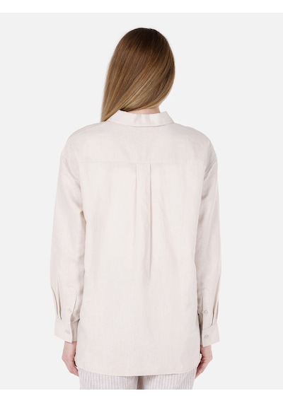 Colin's Colins Relaxed Fit Shirt Neck Düz Kadın Bej Uzun Kol Gömlek Cl1068538 Q1.v2 Beı Bej Colin's Colins Relaxed Fit Shirt Neck Düz Kadın Bej Uzun Kol Gömlek Cl1068538 Q1.v2 Beı Bej