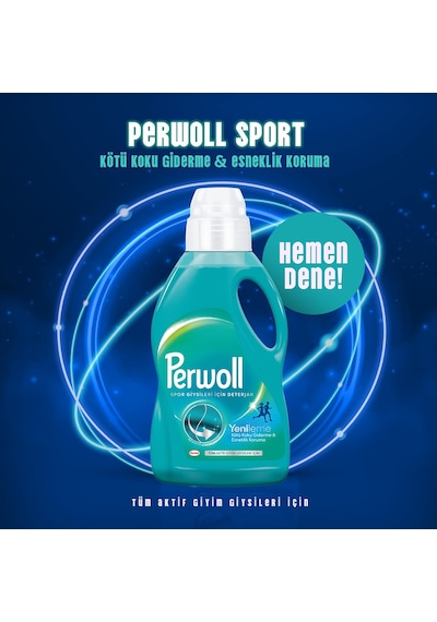 Perwoll Spor Giysiler için Sıvı Bakım Deterjanı 2970 ML