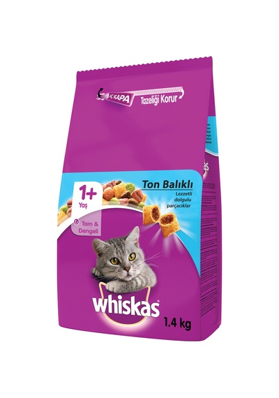 Whiskas Ton Balıklı ve Sebzeli Yetişkin Kedi Maması 1400 G