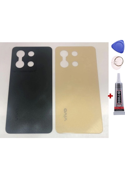 Vivo Y36 Gold Arka Kapak Batarya Kapağı Pil Kapağı Yapışkan Ve Sökme Aparatıyla Beraber Full Set Gold