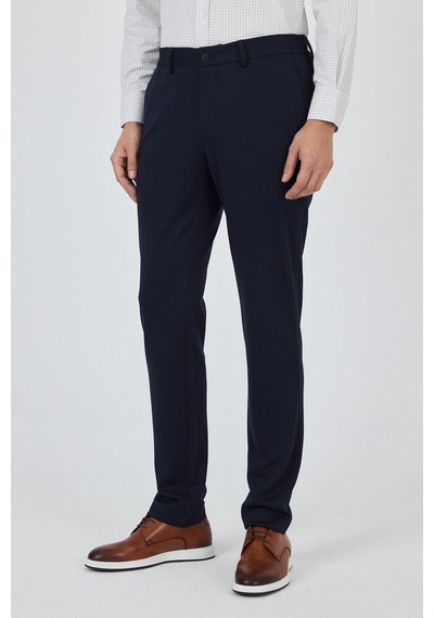 İmza Koyu Lacivert Esnek Yandan Cepli Casual Slim Fit Jogger Pantolon 1003250156 Koyu Lacivert