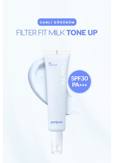 Canlı Görünüm Sunan Ton Eşitleyici Krem Perıpera Filter Fit Milk Tone Up 002 Pure Blue Spf30