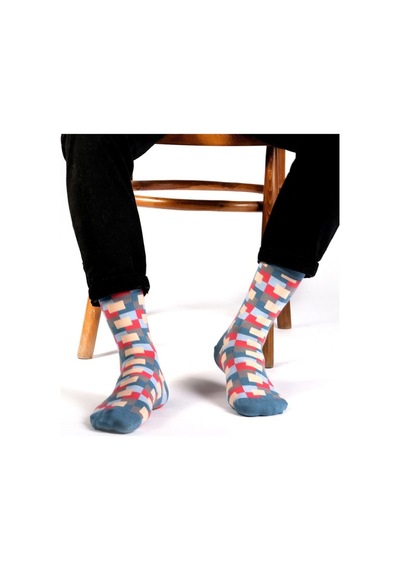 Ozzy Socks Frame Desenli Çorap Yeşil Renkli