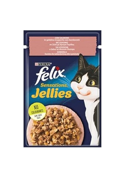 Felix Sensation Somon & Karidesli Kedi Yaş Mama 85 Gr