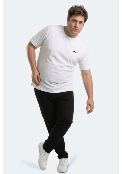 Slazenger Rosalva Jmb Erkek Büyük Beden Beyaz Tişört